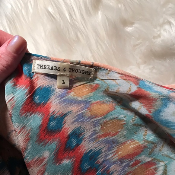 Threads 4 Thoughts Printed Low Back Mini Dress - Picture 7 of 8